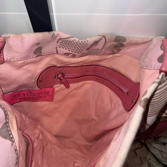 Vintage Pink Juicy Couture Purse Satchel Bag Wordy y2k preloved - Picture 8 of 11